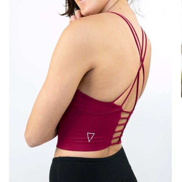 DAE CROSSOVER CROP BRA - RED RED WINE - Picture 2 of 8